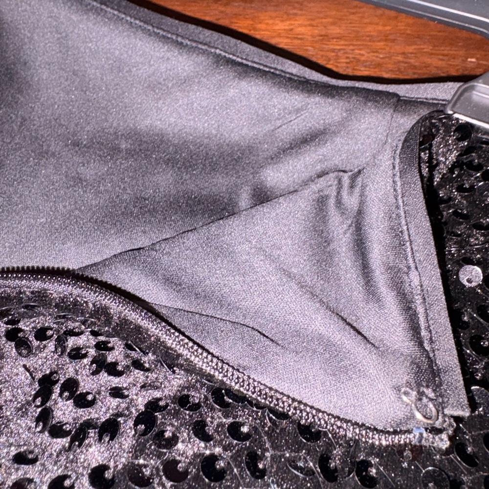 Nine West Black Sequin A-Line Skirt - Picture 5 of 8